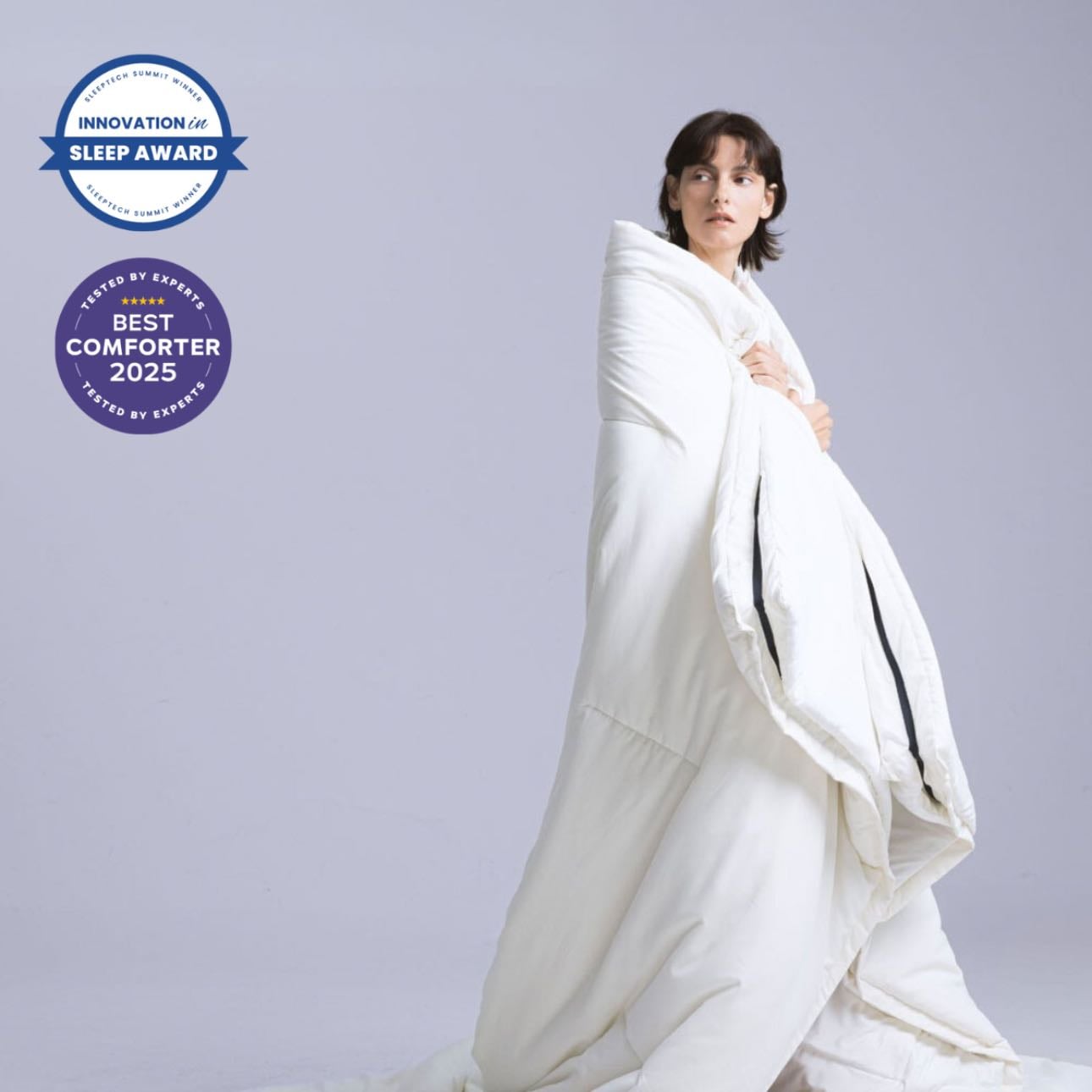 Mellow temp control comforter in lavender color