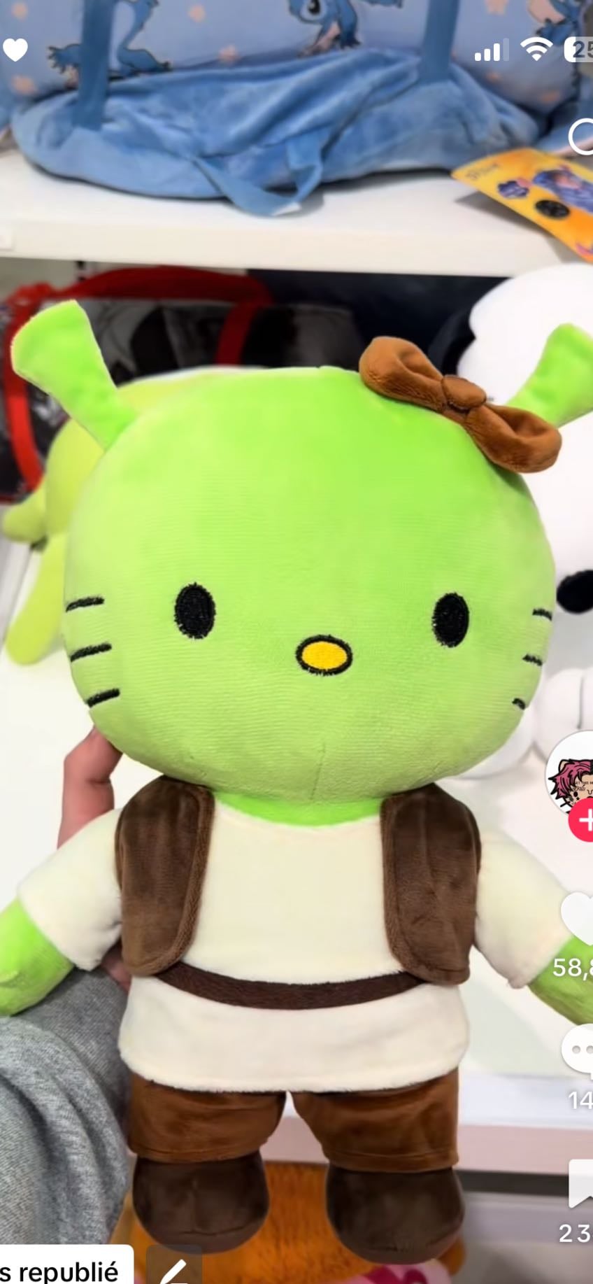 Peluche Hello Kitty x Shrek
