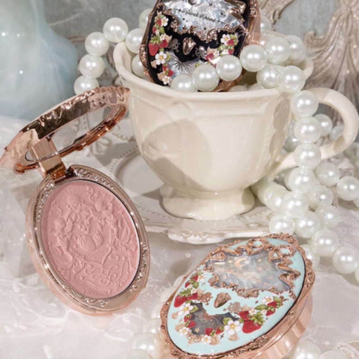 Strawberry Rococo Embossed Blush