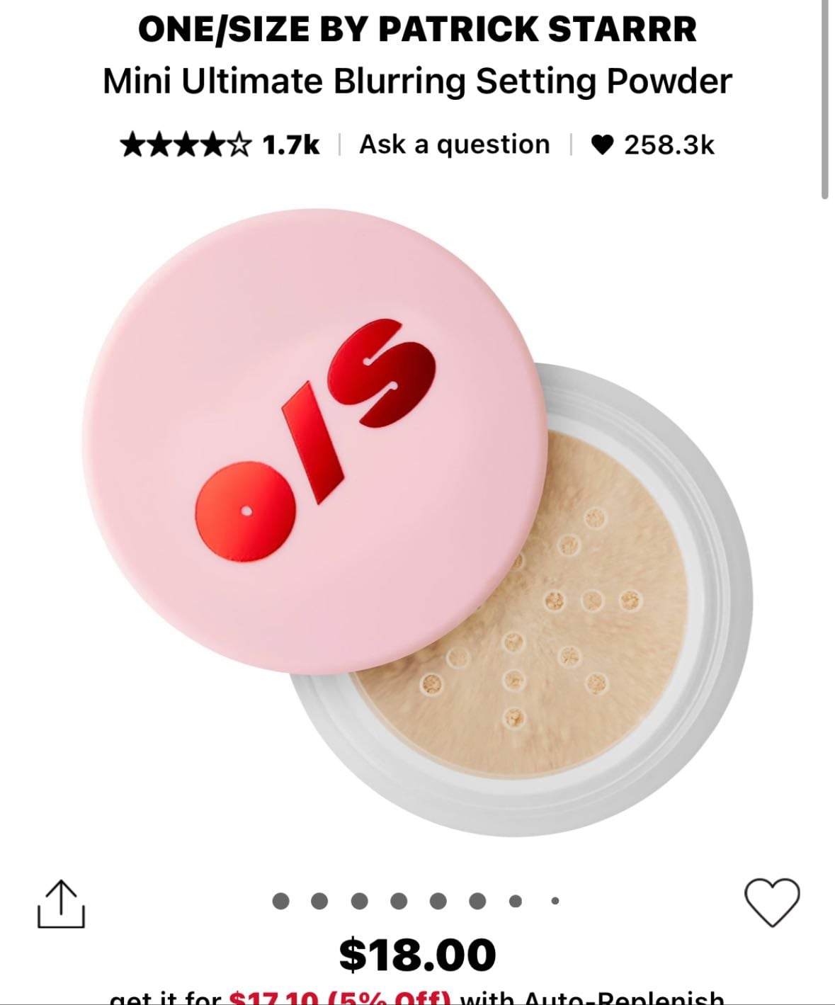ONE/SIZE By Patrick Starr Ultimate Blurring Setting Powder