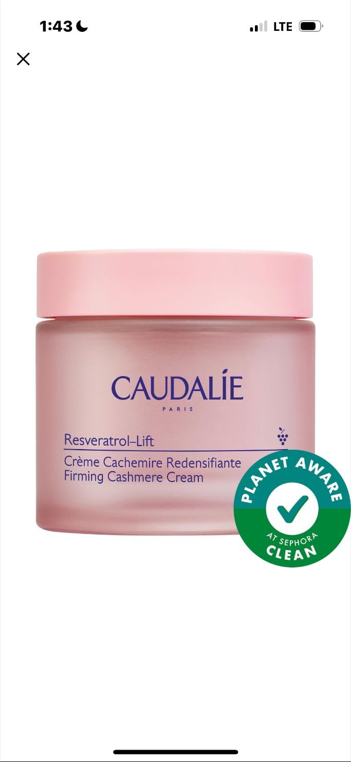 Caudalie Resveratrol Lift Retinol Alternative Firming Refillable Cashmere Moisturizer