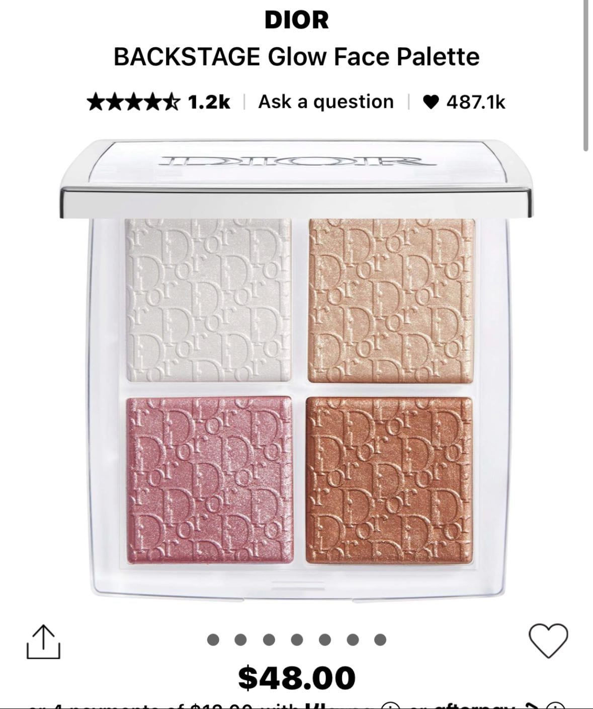 Dior BACKSTAGE Glow Face Platform
