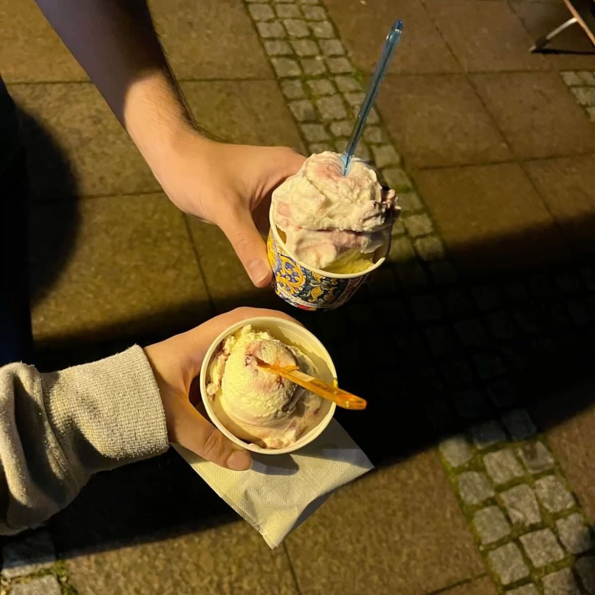 Summer nights eating an ice cream - Enjoying an ice cream after a long and sunny day but still fun because you’ve been with your friends all day long.