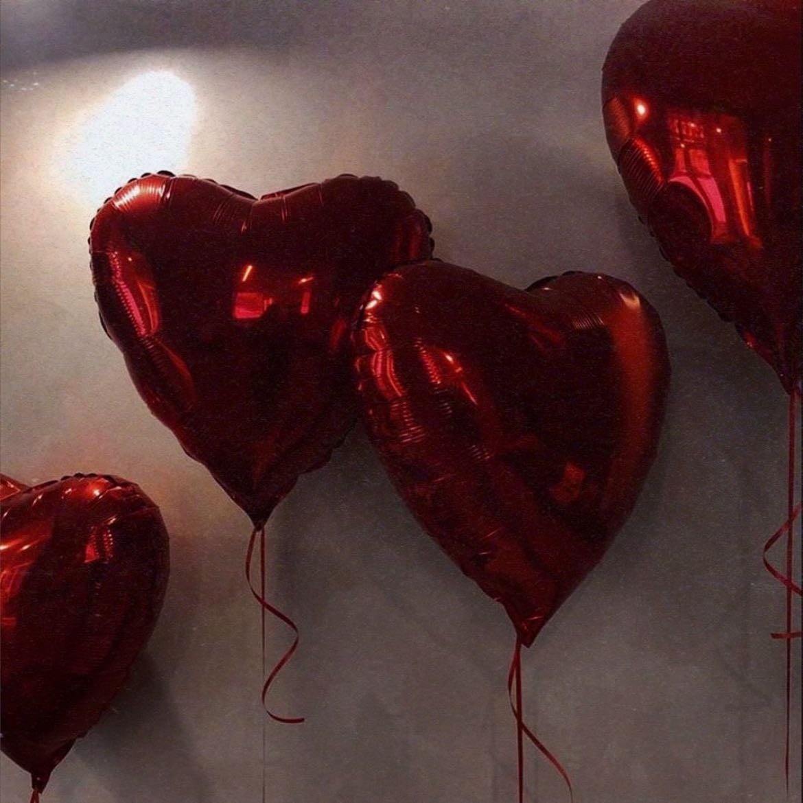 Heart-shaped balloons