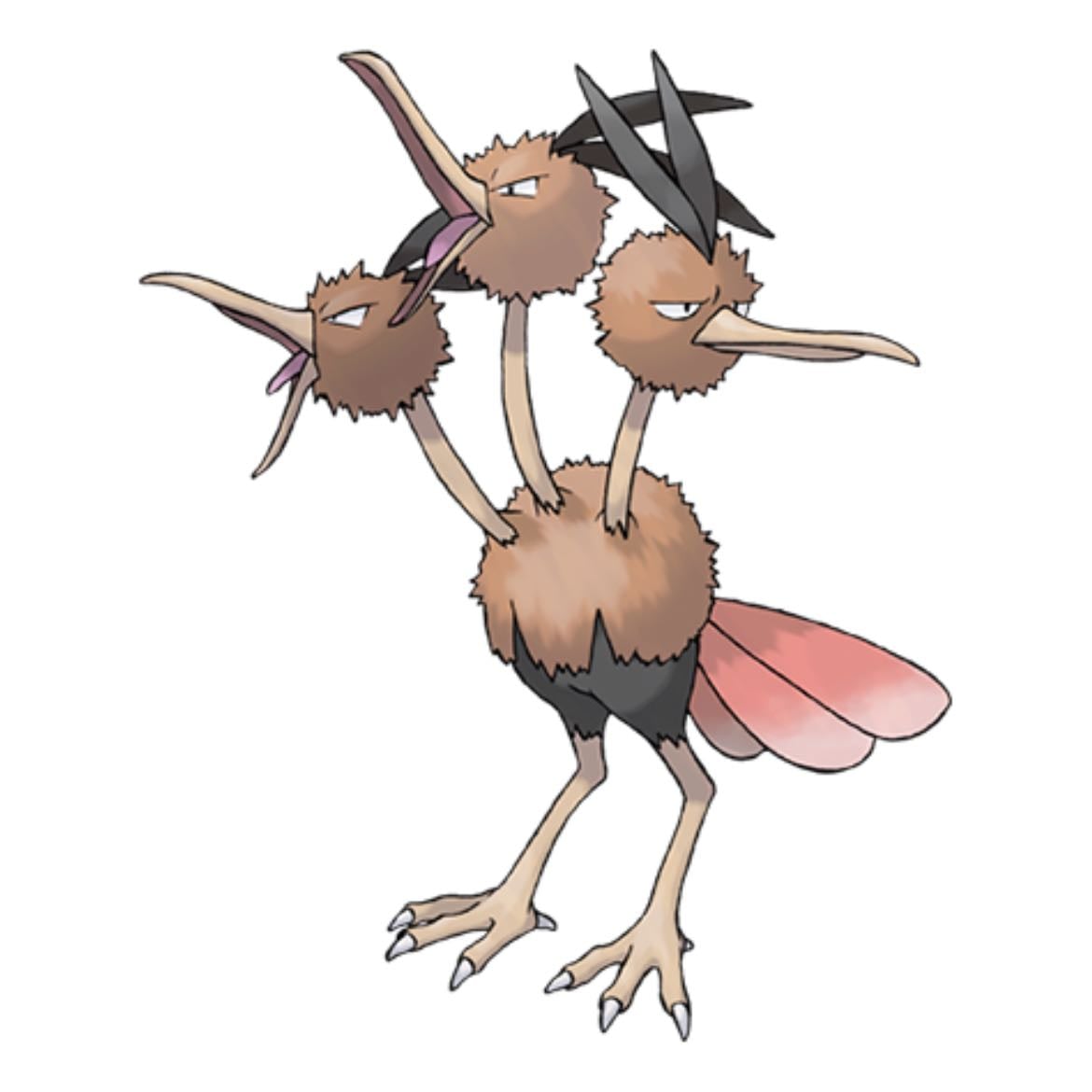 Dodrio - Both Normal and Flying Type
Evolves into Doduo