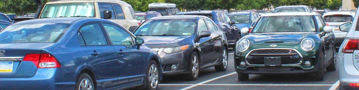 in a parked car