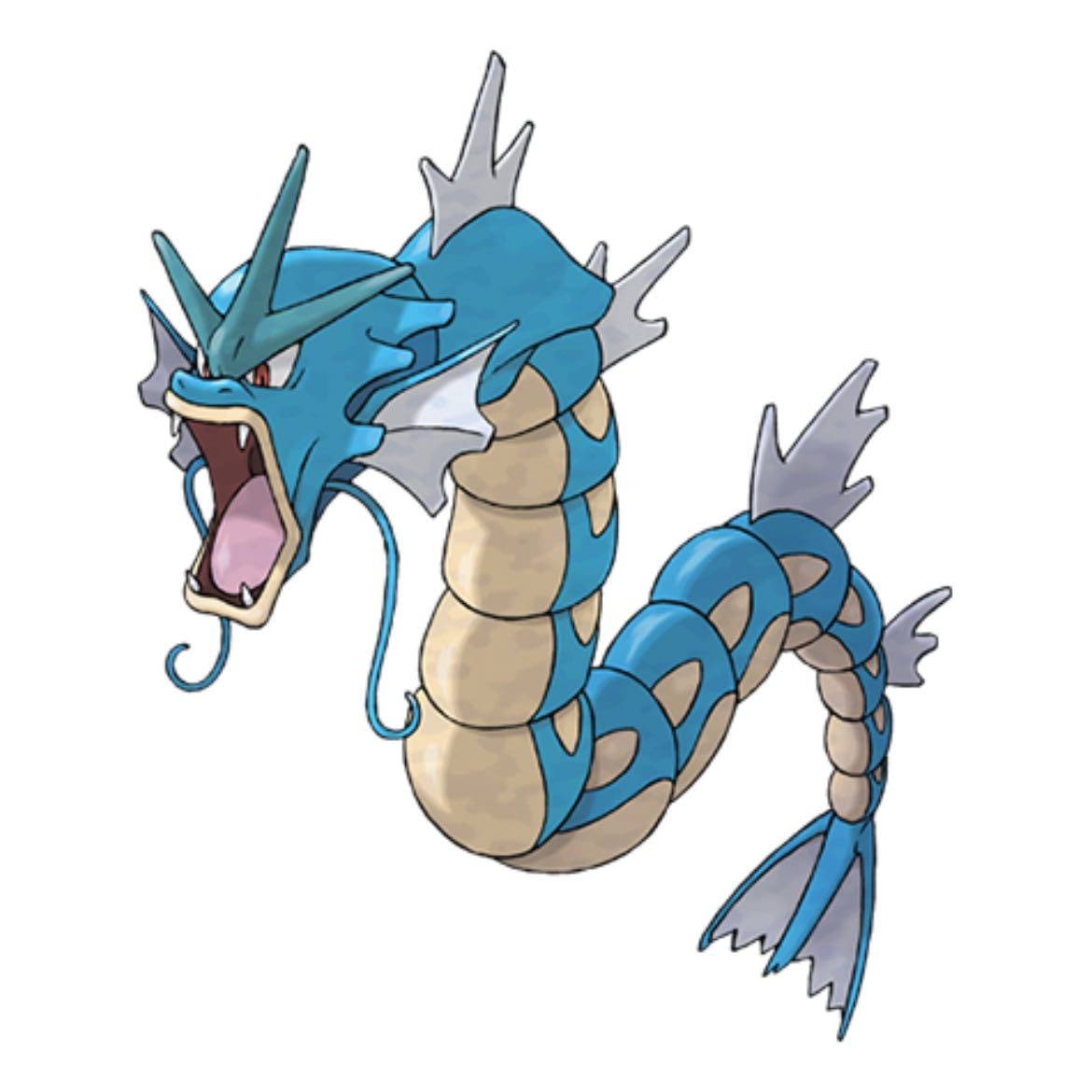 Gyarados - Both Water and Flying Type
Evolves from Magikarp