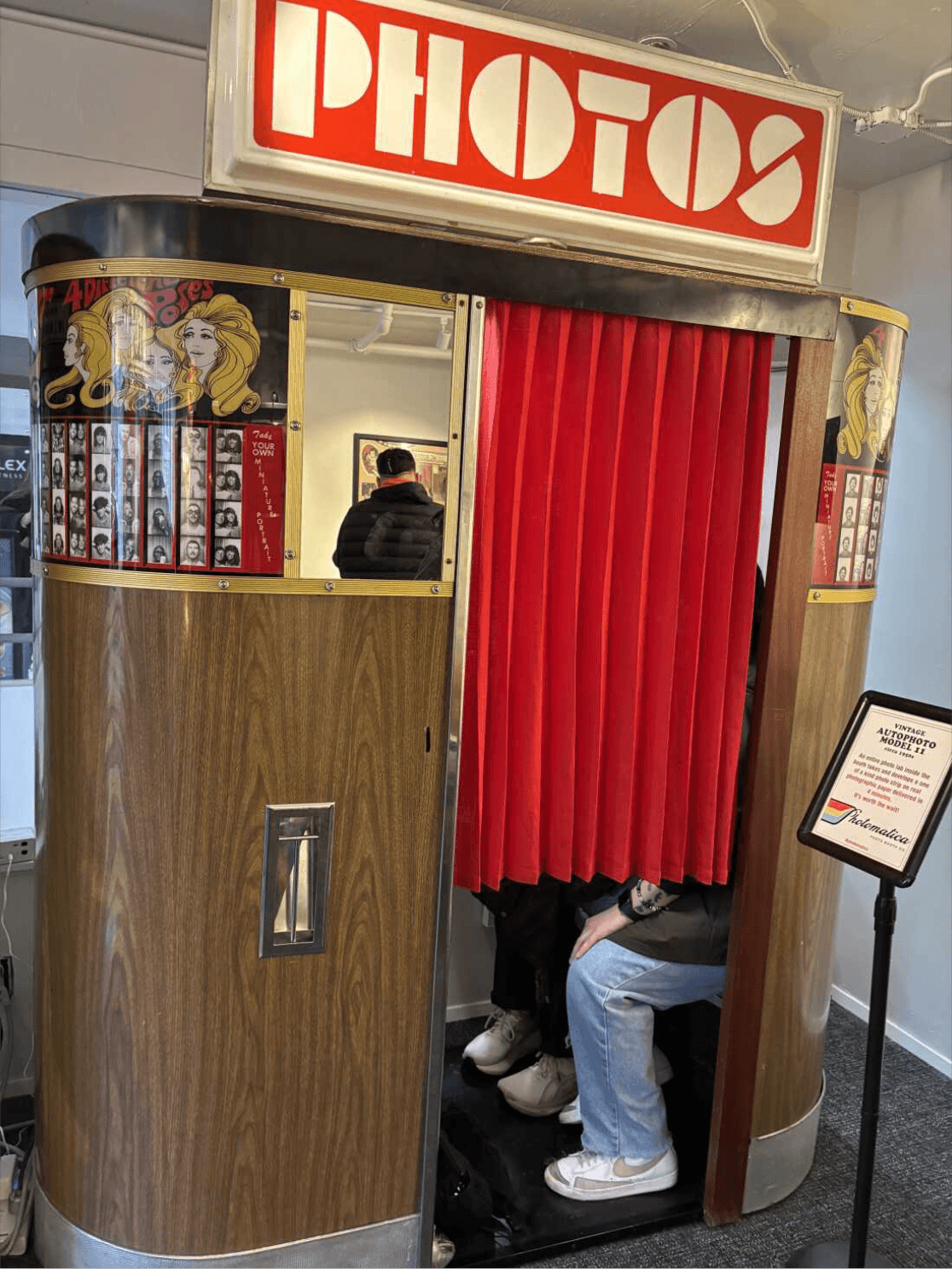 in a photobooth