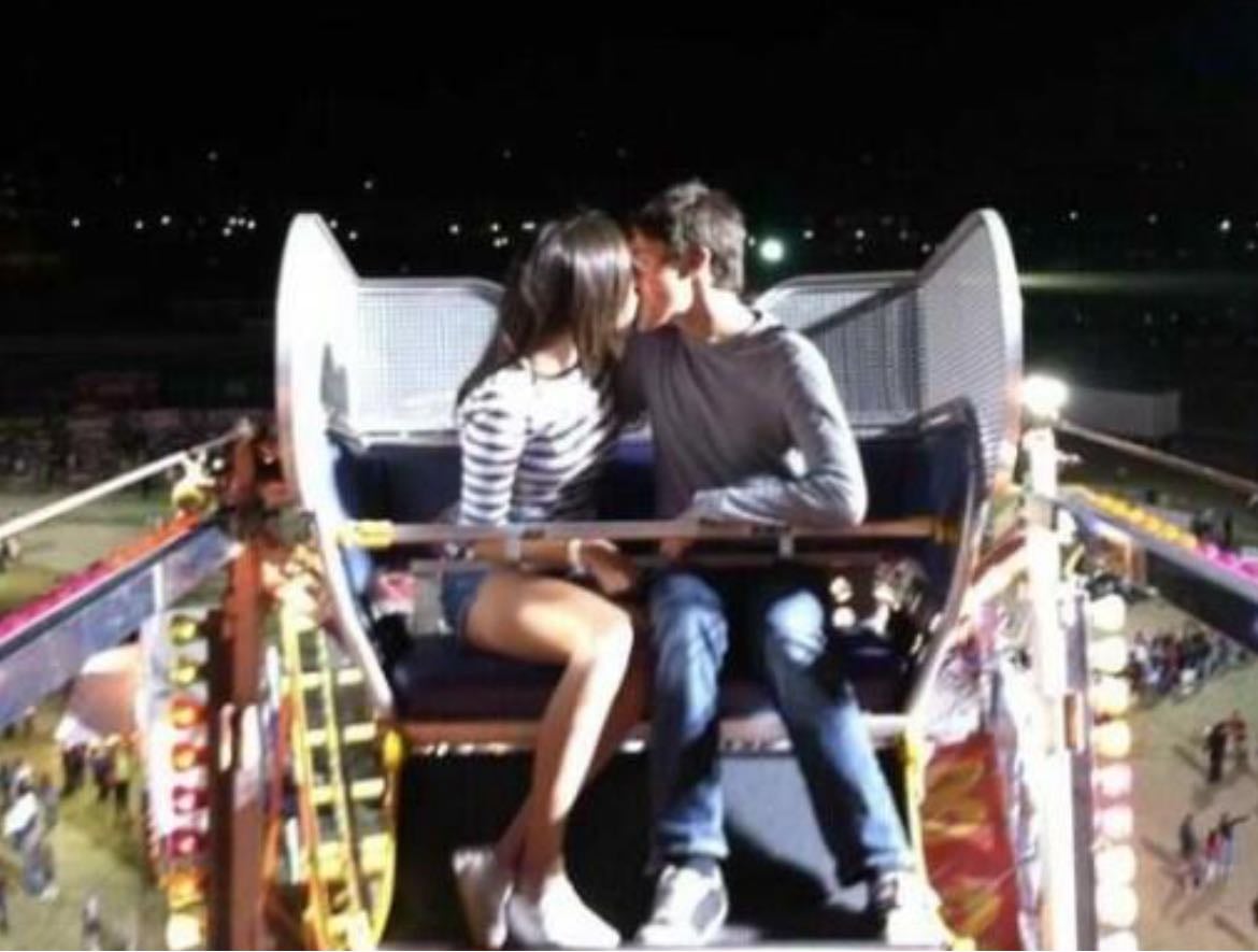 in a ferris wheel
