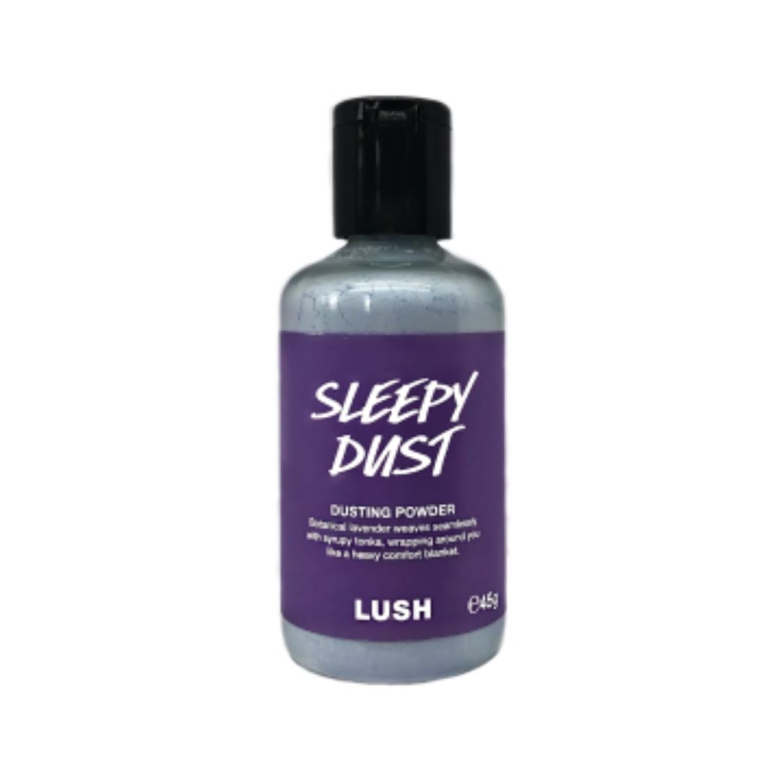 lush dusting powder - dust on bed sheets <3