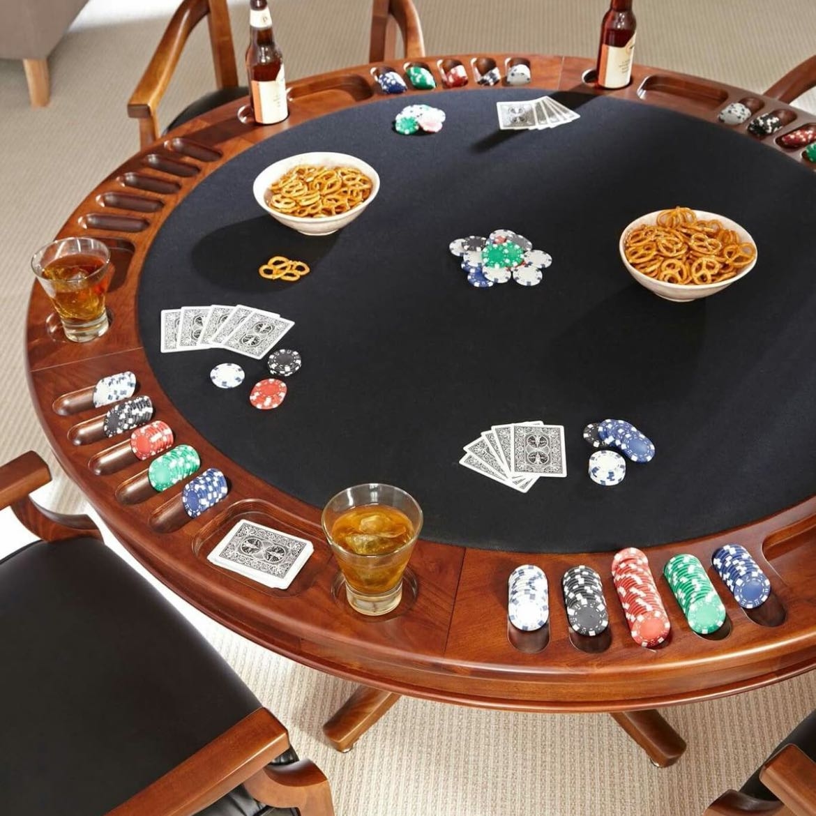 Mesa de juego - Una mesa de juego de poker.