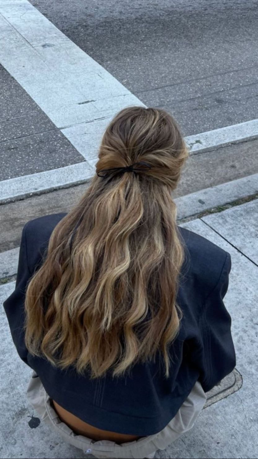 loose half up down