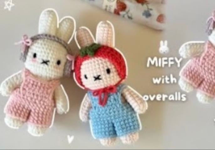 Miffy with overalls plush