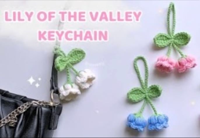 Lily of the valley keychain
