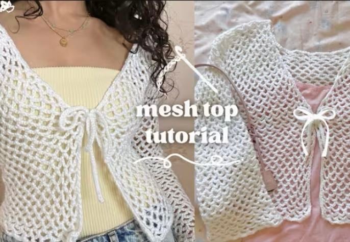 Mesh cardigan