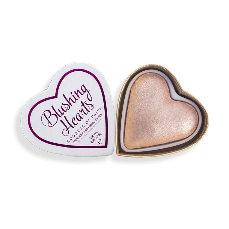revolution blushing hearts highlighter - for cheeks in shade goddess of faith