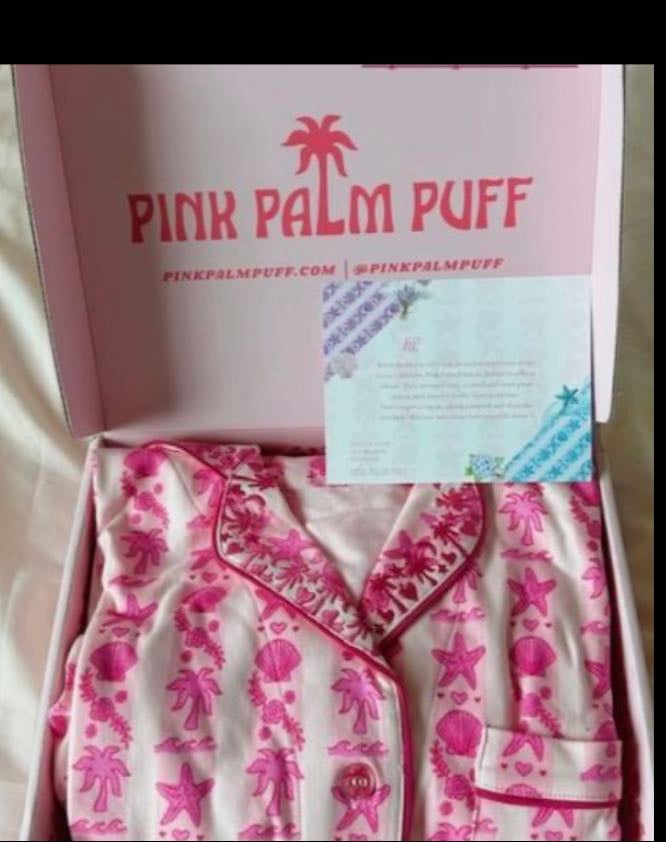 pink palm puff pjs