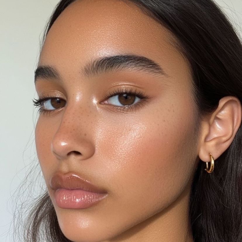Rostro y maquillaje natural