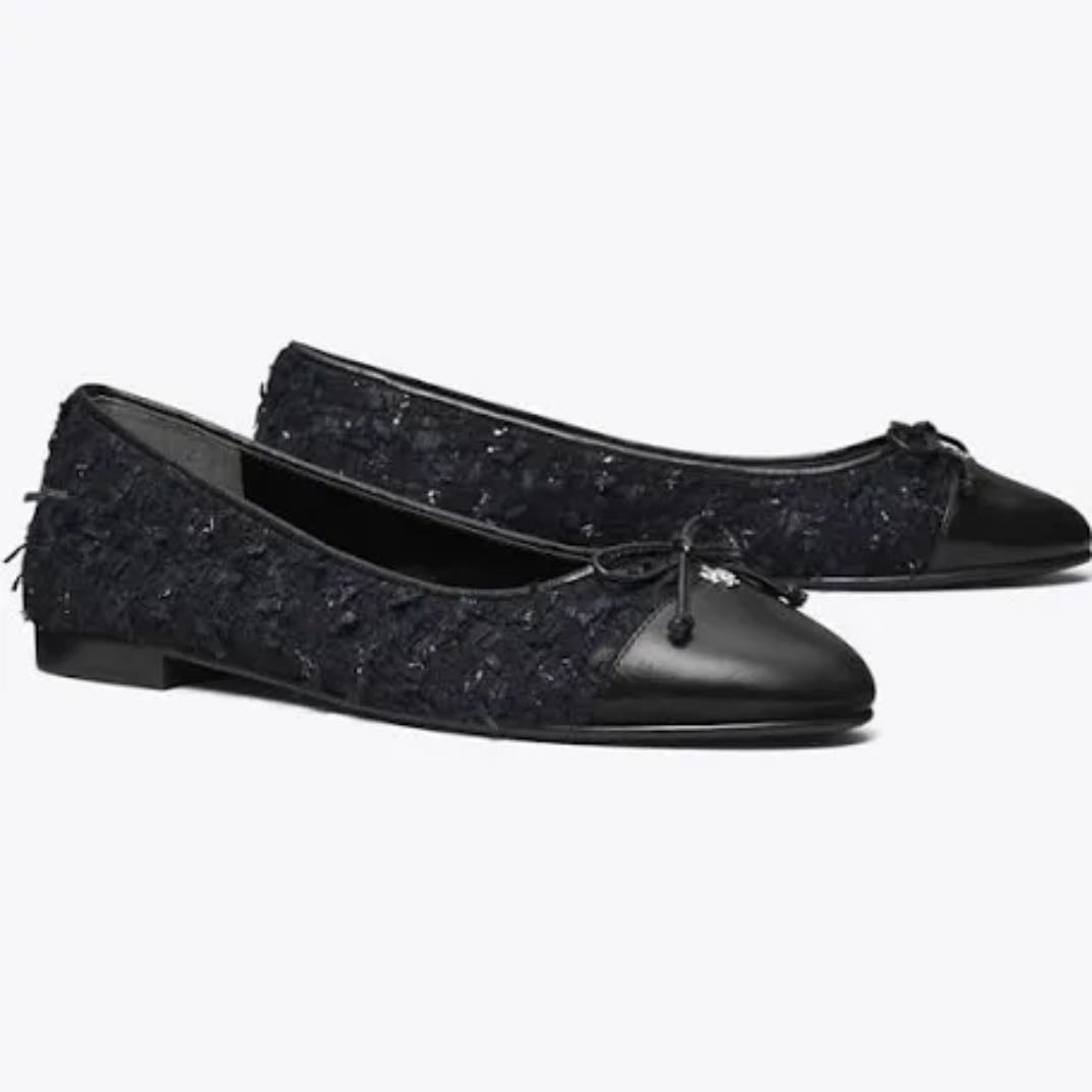 Cap-Toe Ballet - Color: Midnight Navy / Perfect Black
