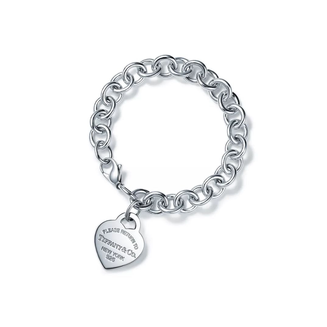 Return to Tiffany - Heart Tag Charm Bracelet in Silver