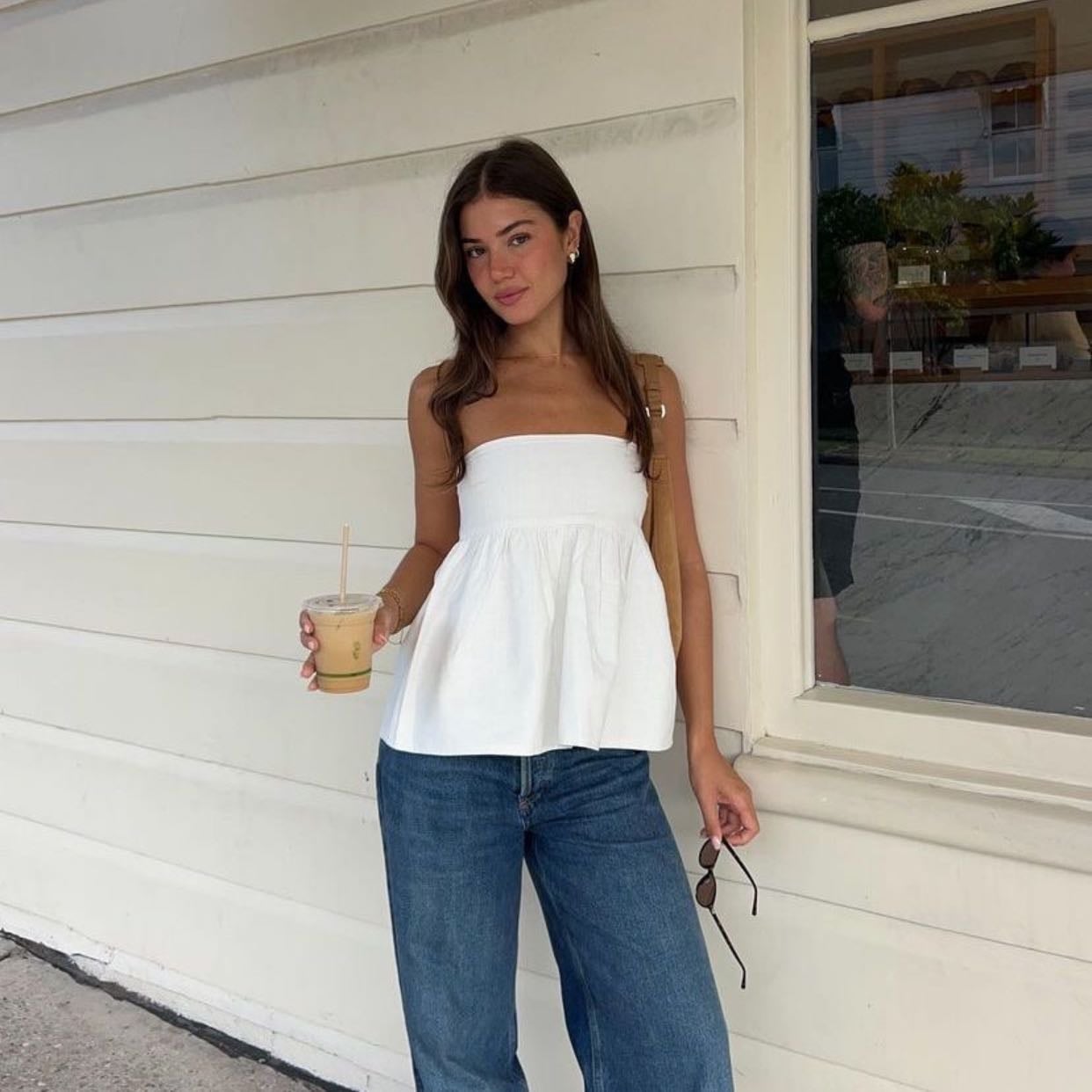 strapless w jeans