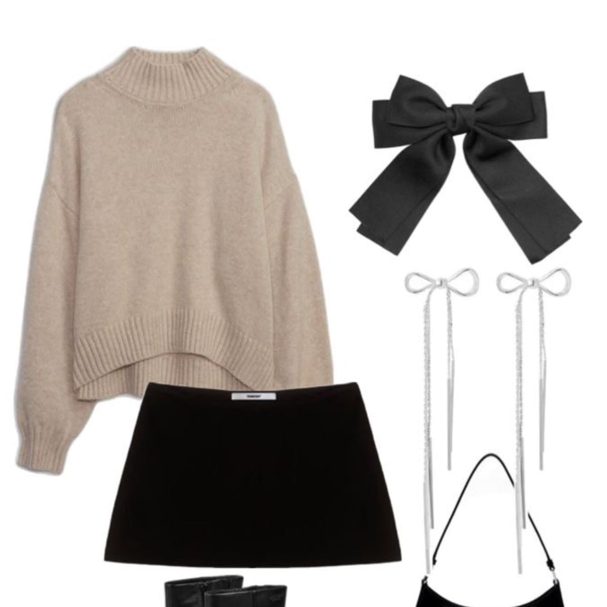 sweater and bows