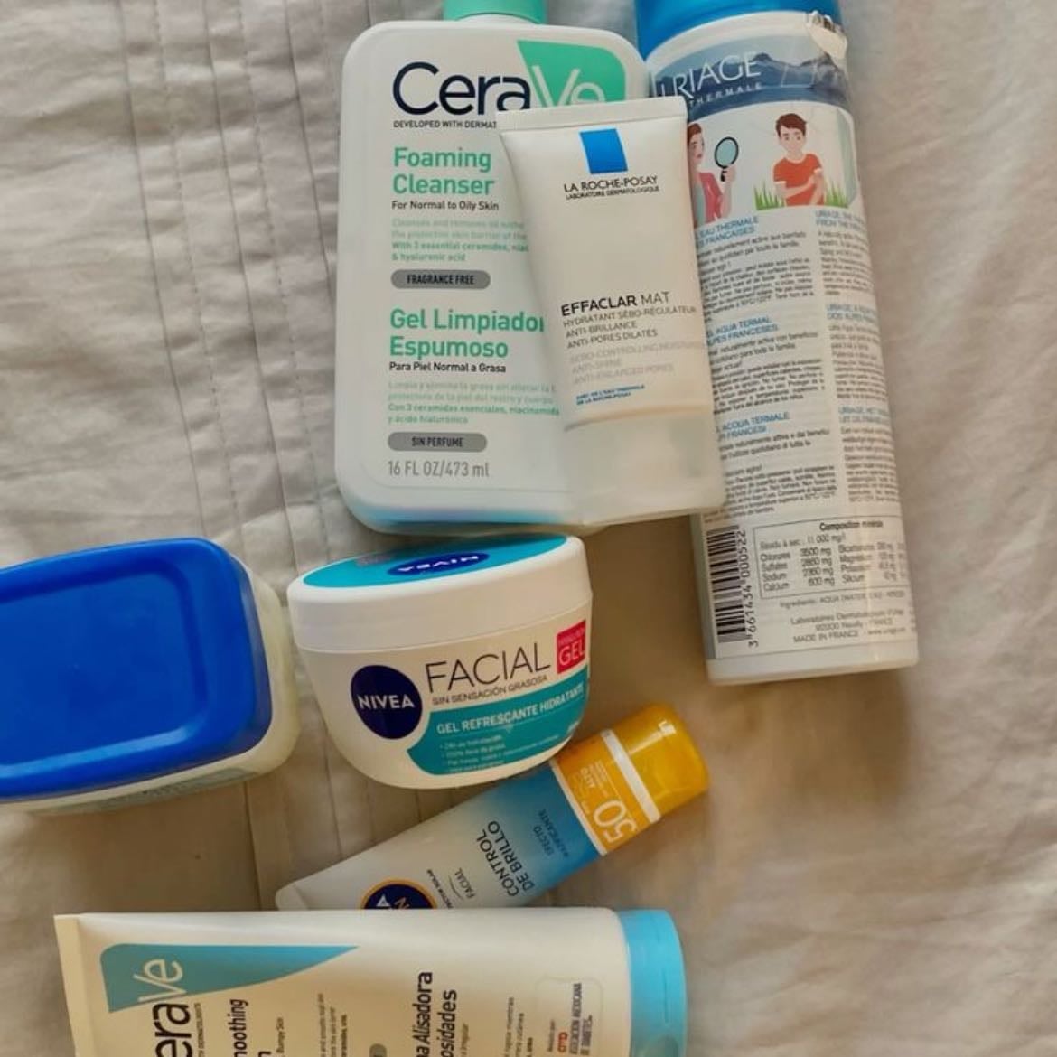 kit de skin care - gilet / gel post afeitado / gel limpiador facial / crema /protector solar