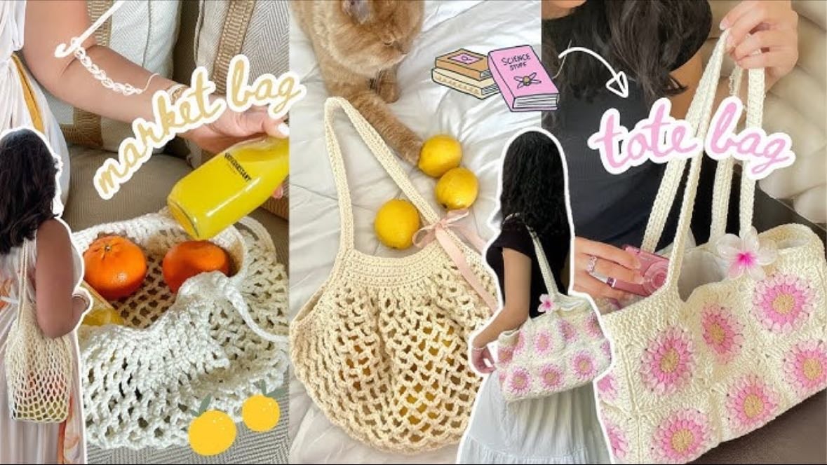 trying chunky crochet?? ✩‧౨ৎ˚✩ (crochet bag & totes) - YouTube