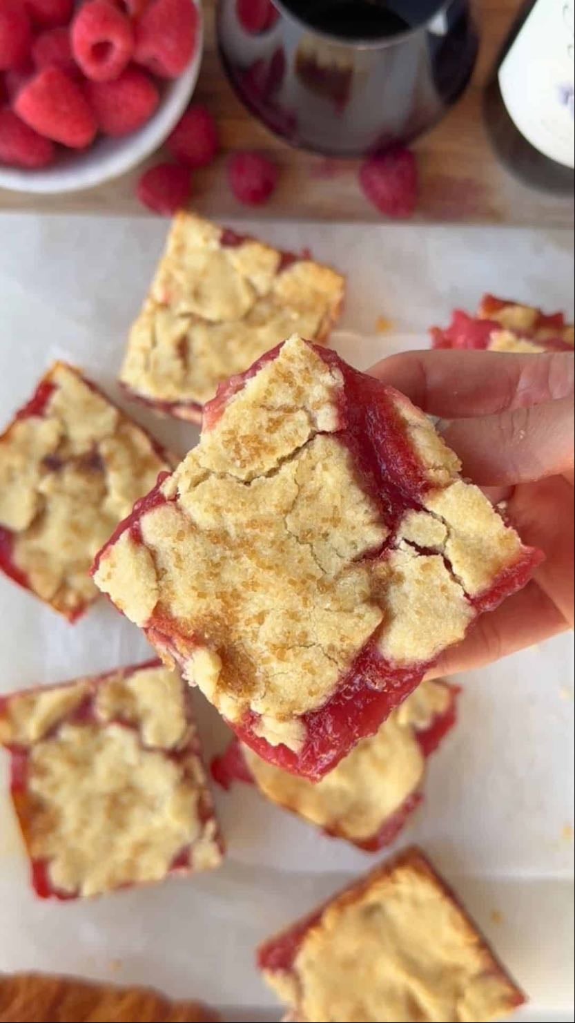 Raspberry shortcake bars