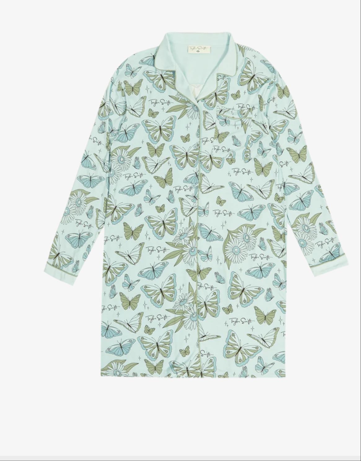 SELF-TITLED BUTTERFLY PJ SHIRT DRESS