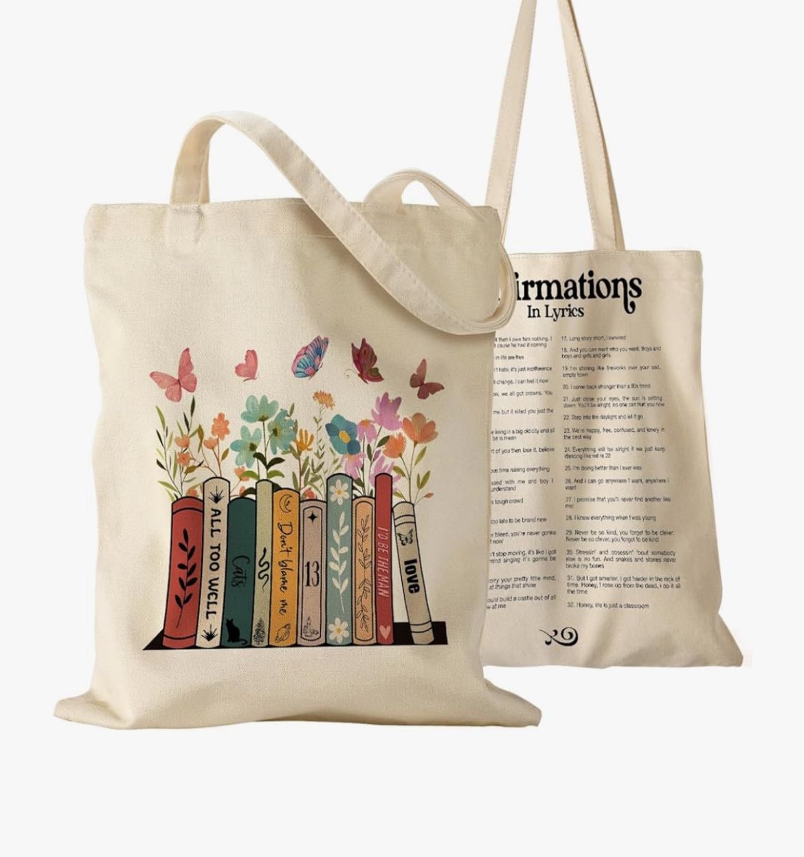 Aesthetic Canvas Tote Bag for Women