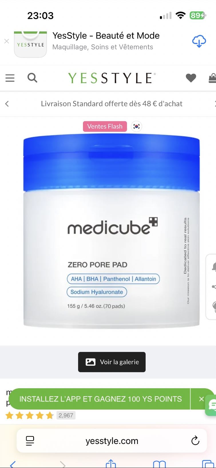 Zero pore pad - medicube
22,40 €