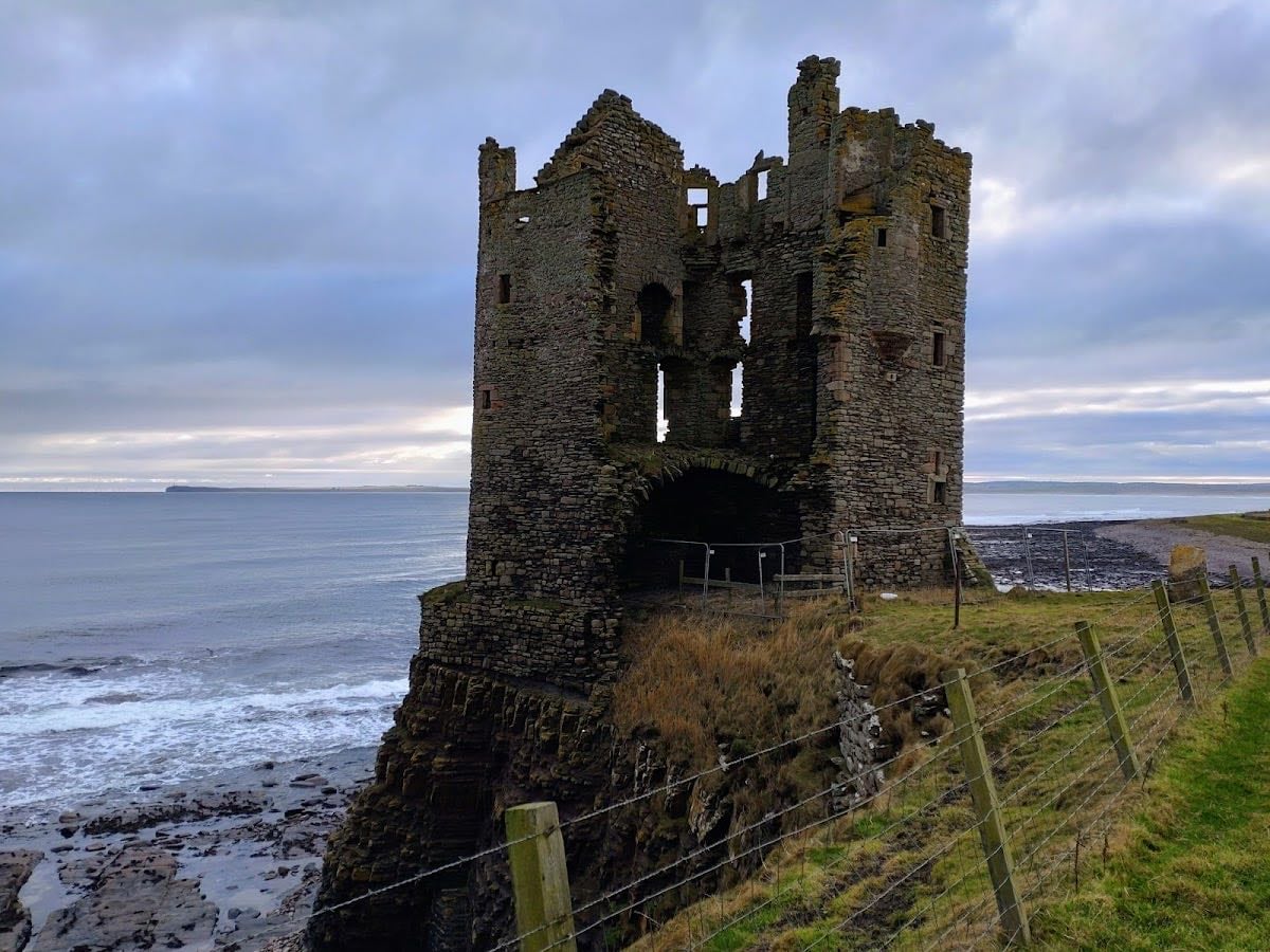 Old Keiss Castle - A dramatic cliffside ruin overlooking Sinclair's Bay
