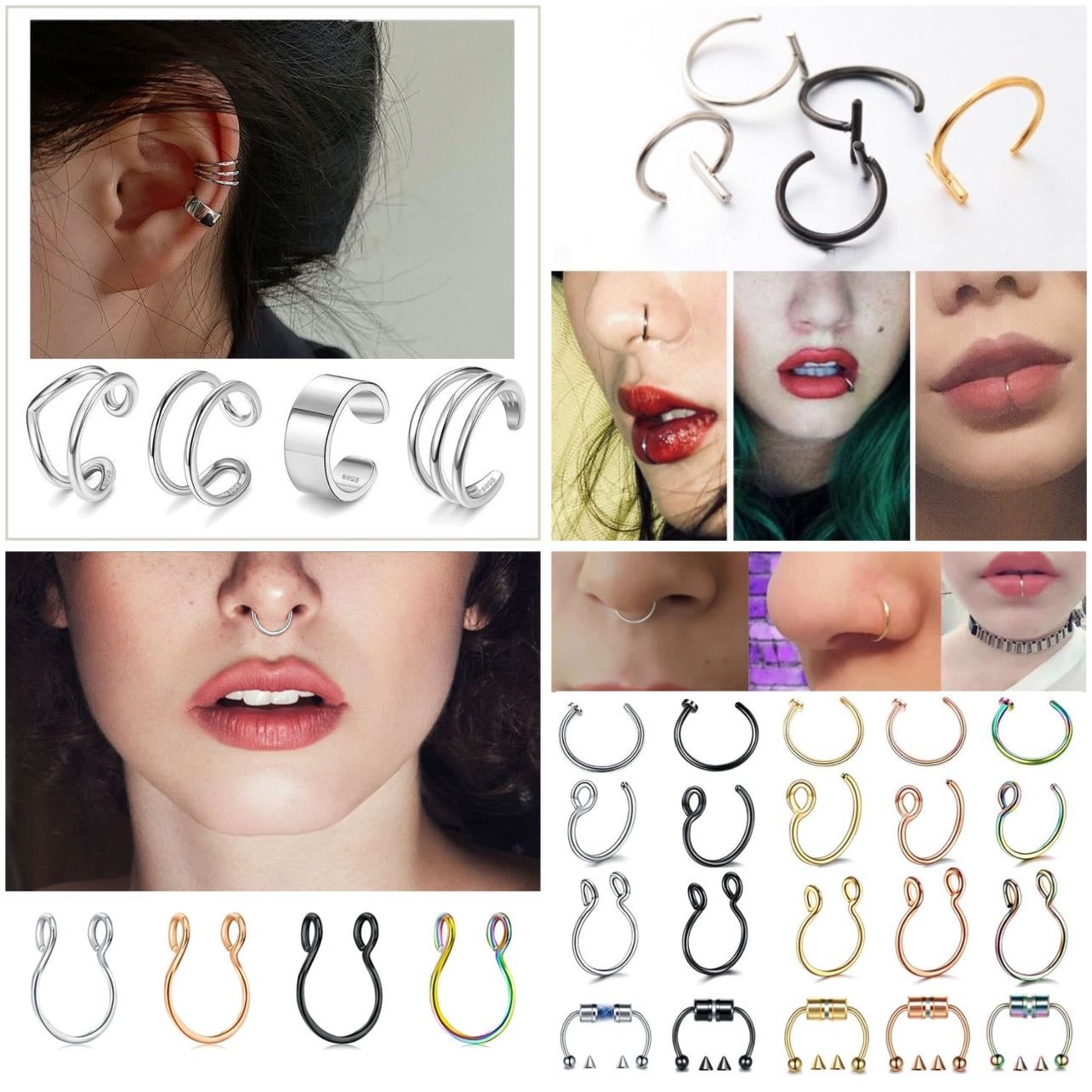 Piercings falsos - de cualquier tipo