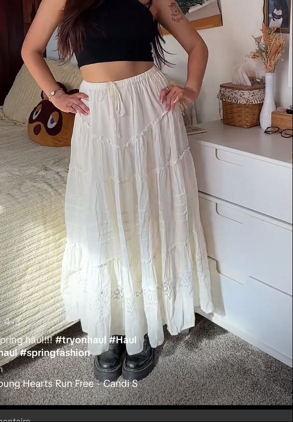 Flowy White Skirt