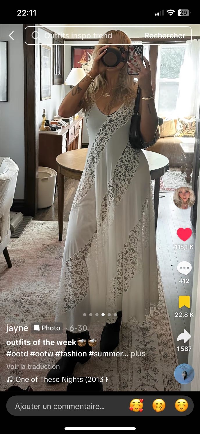 White Lace Long Dress