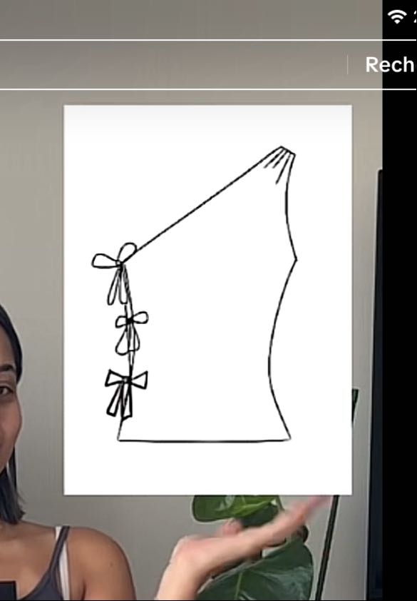 One Shoulder Bows Top