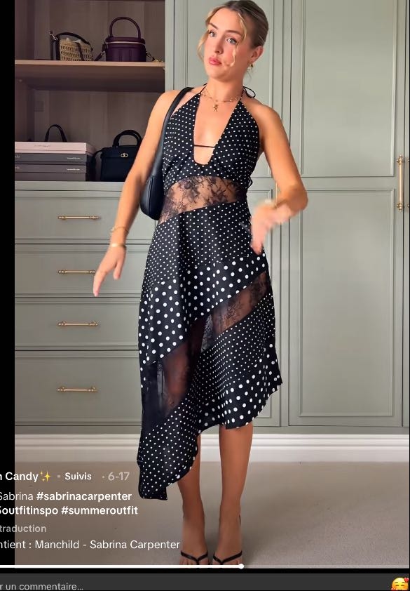 Polka Dots With Lace Dress