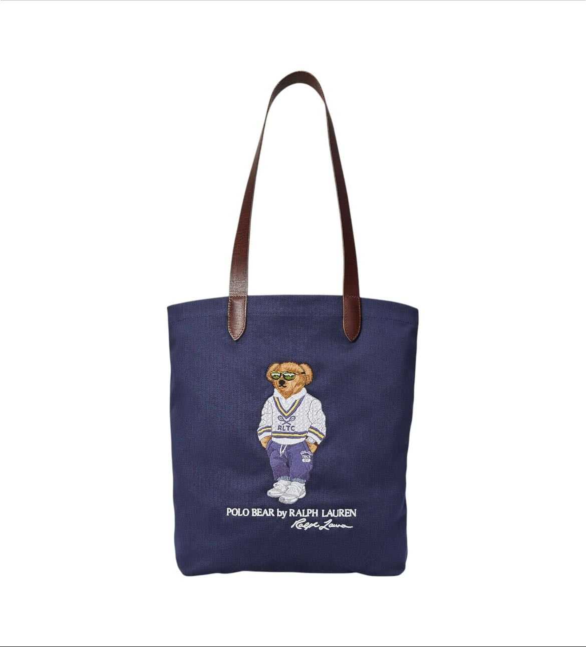 Bolso tote de sarga con Polo Bear - Polo Ralph Lauren