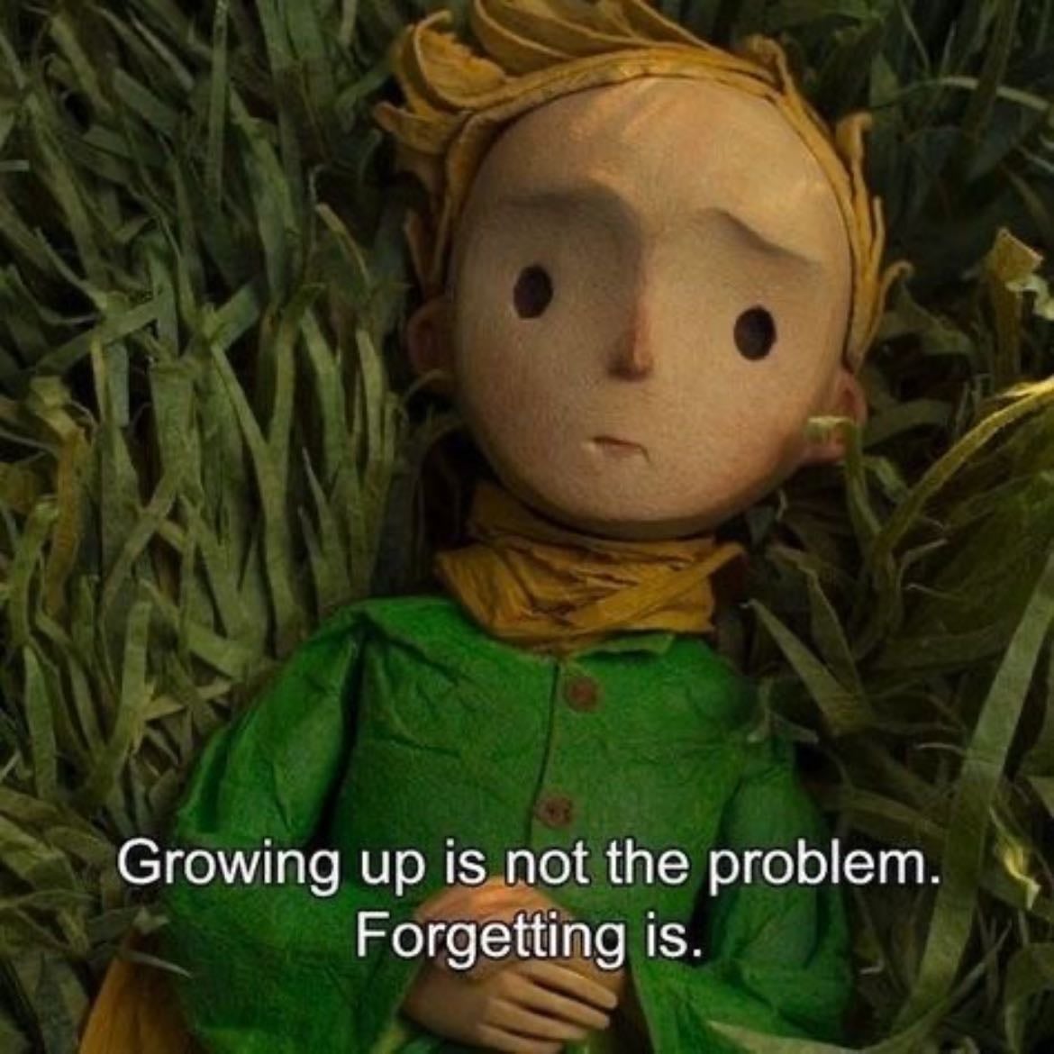 “Growing up is not the problem. Forgetting is”