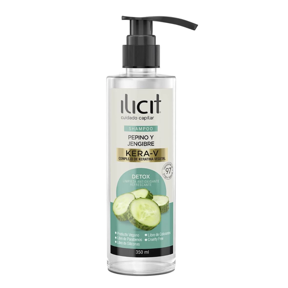 ILICIT
Shampoo Pepino y Jengibre Kera-V Detox - $4.600