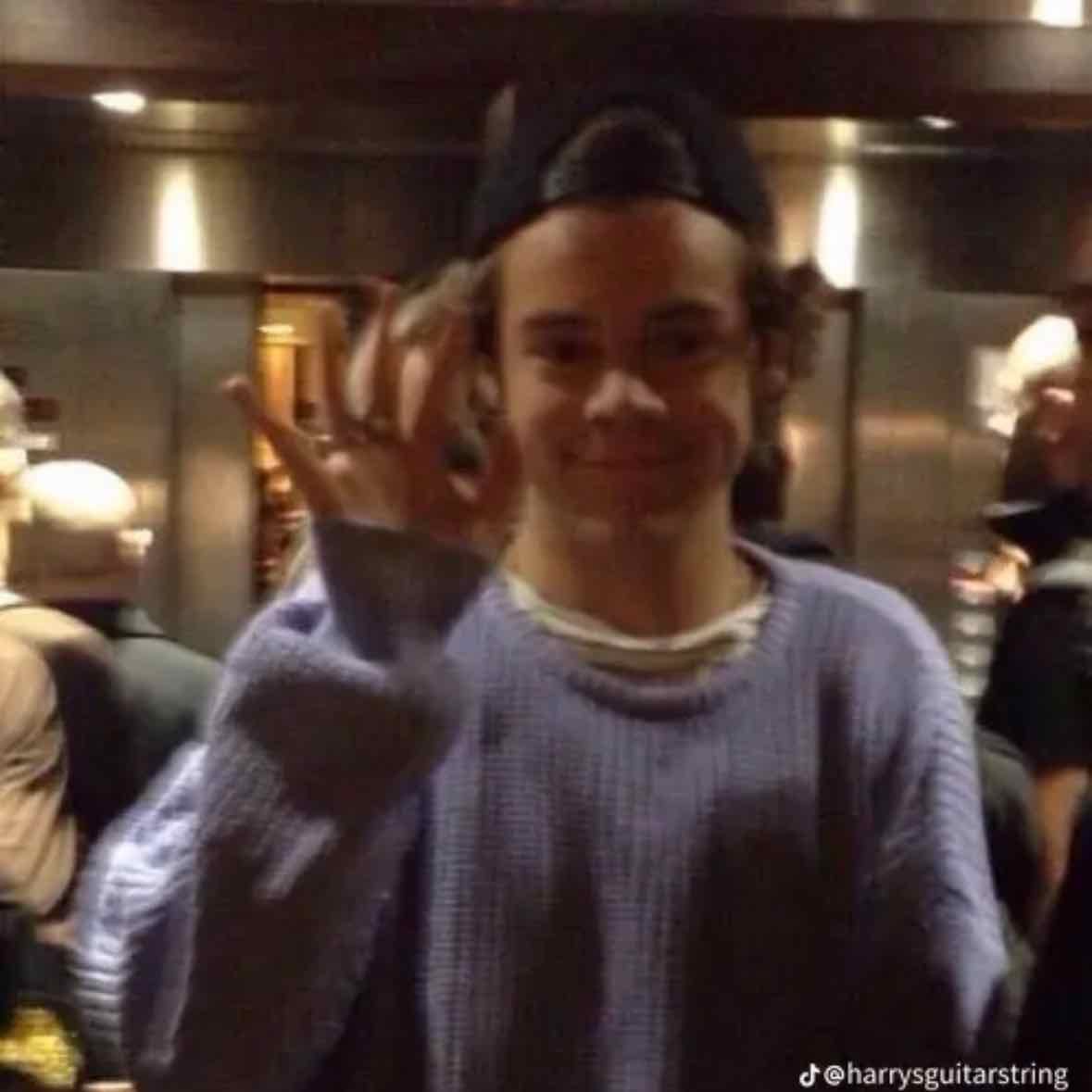 he looks so cozy and smiley