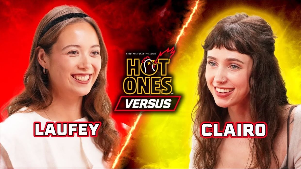 laufey vs clairo hot ones - first we feast