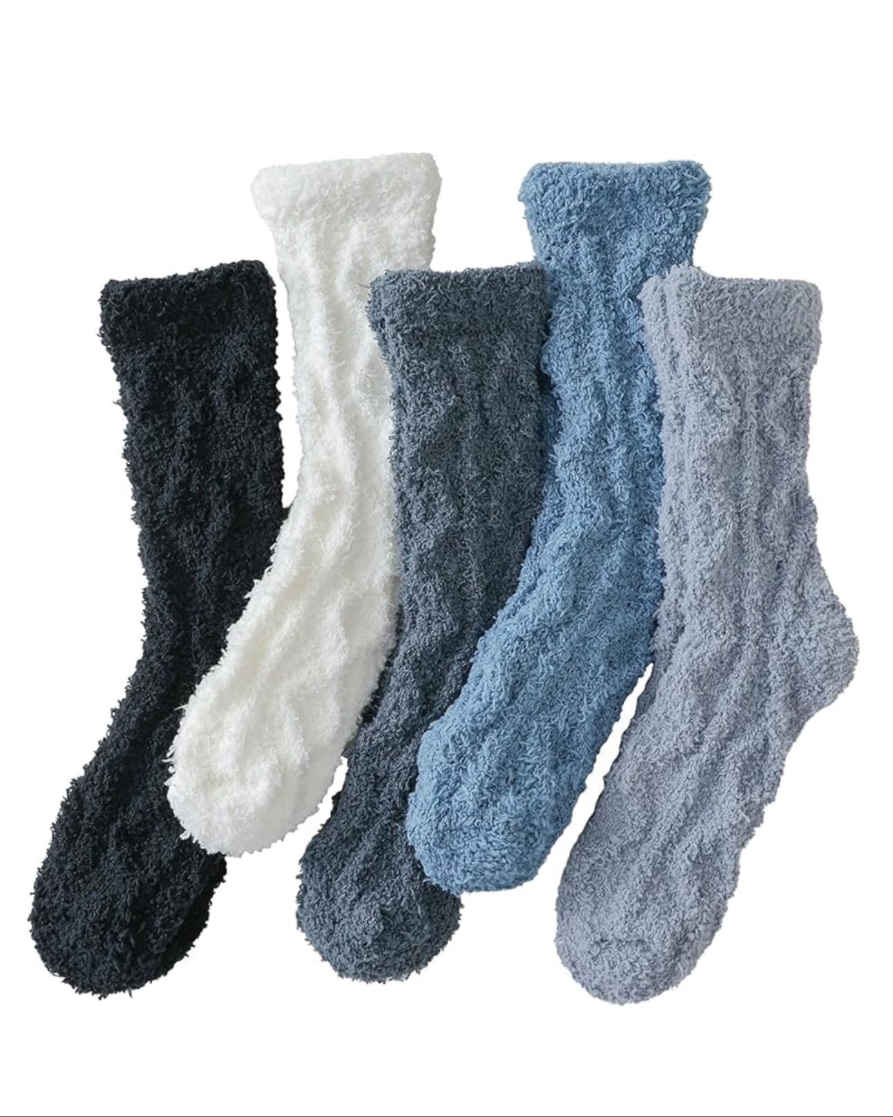 sleeping with fluffy socks