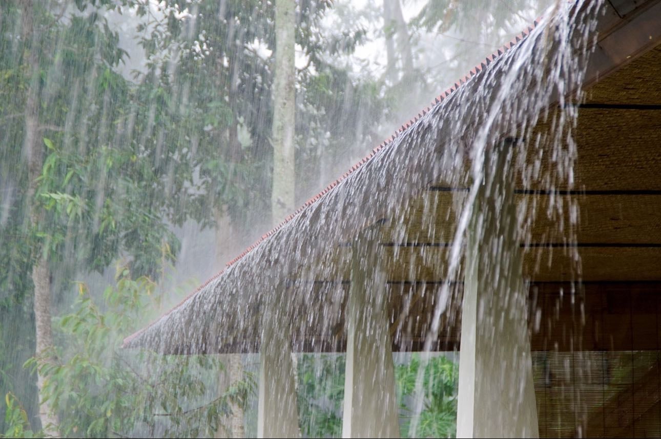 rain (if you were prepared for it or inside)