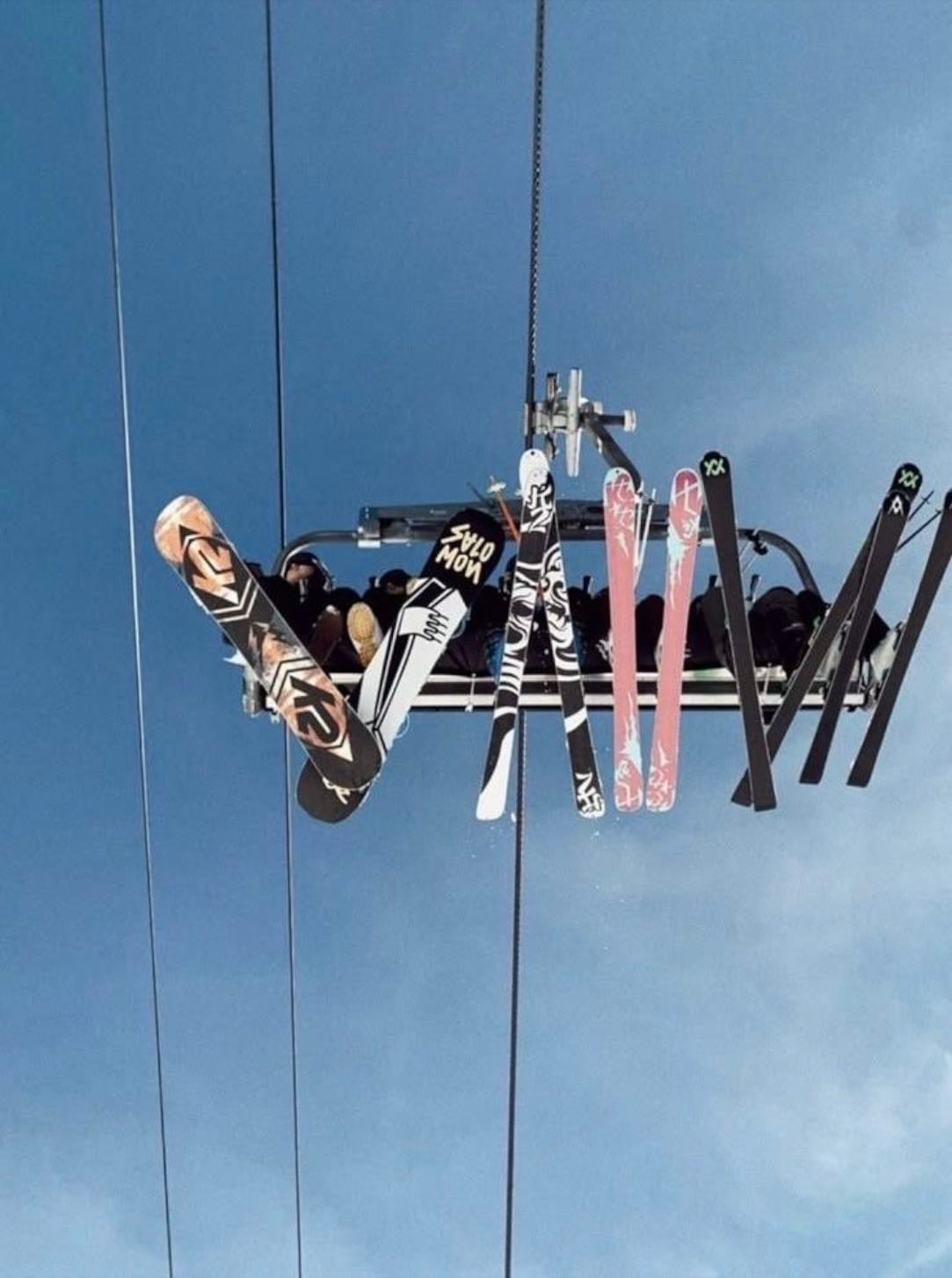 skiing or snowboarding
