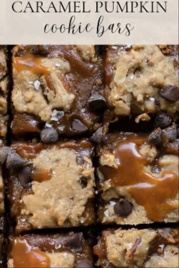 🍂Brown butter pumpkin s’mores cookie bars🍪