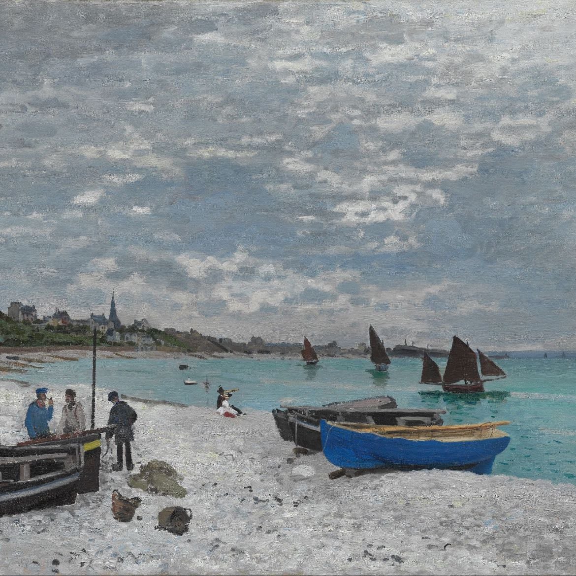 The Beach at Sainte-Adresse - claude monet, 1867
