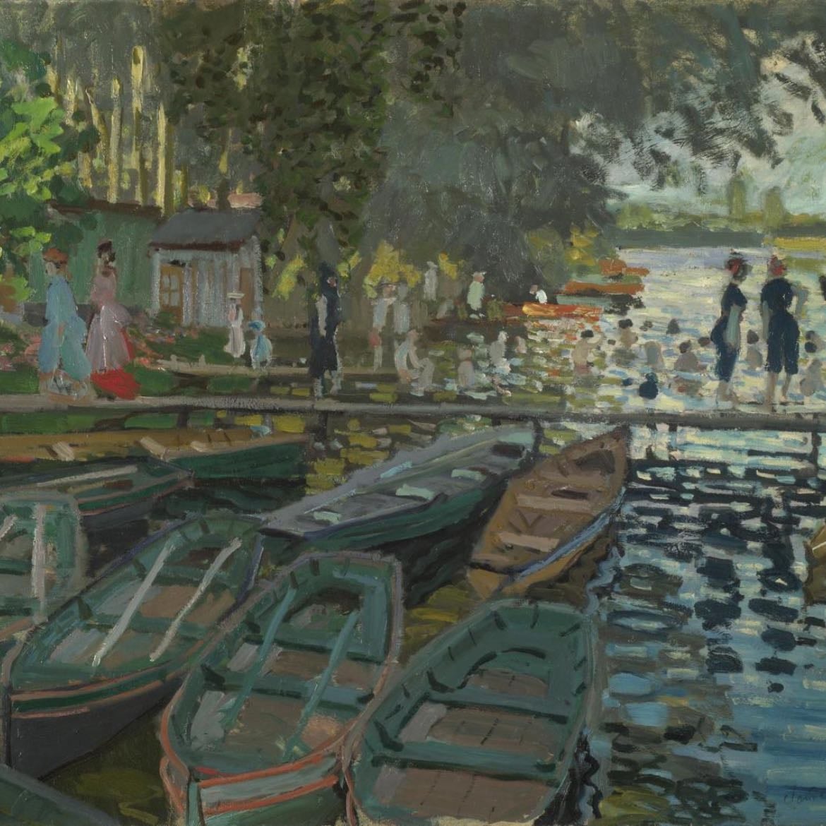 Bathers at La Grenouillère - claude monet, 1869