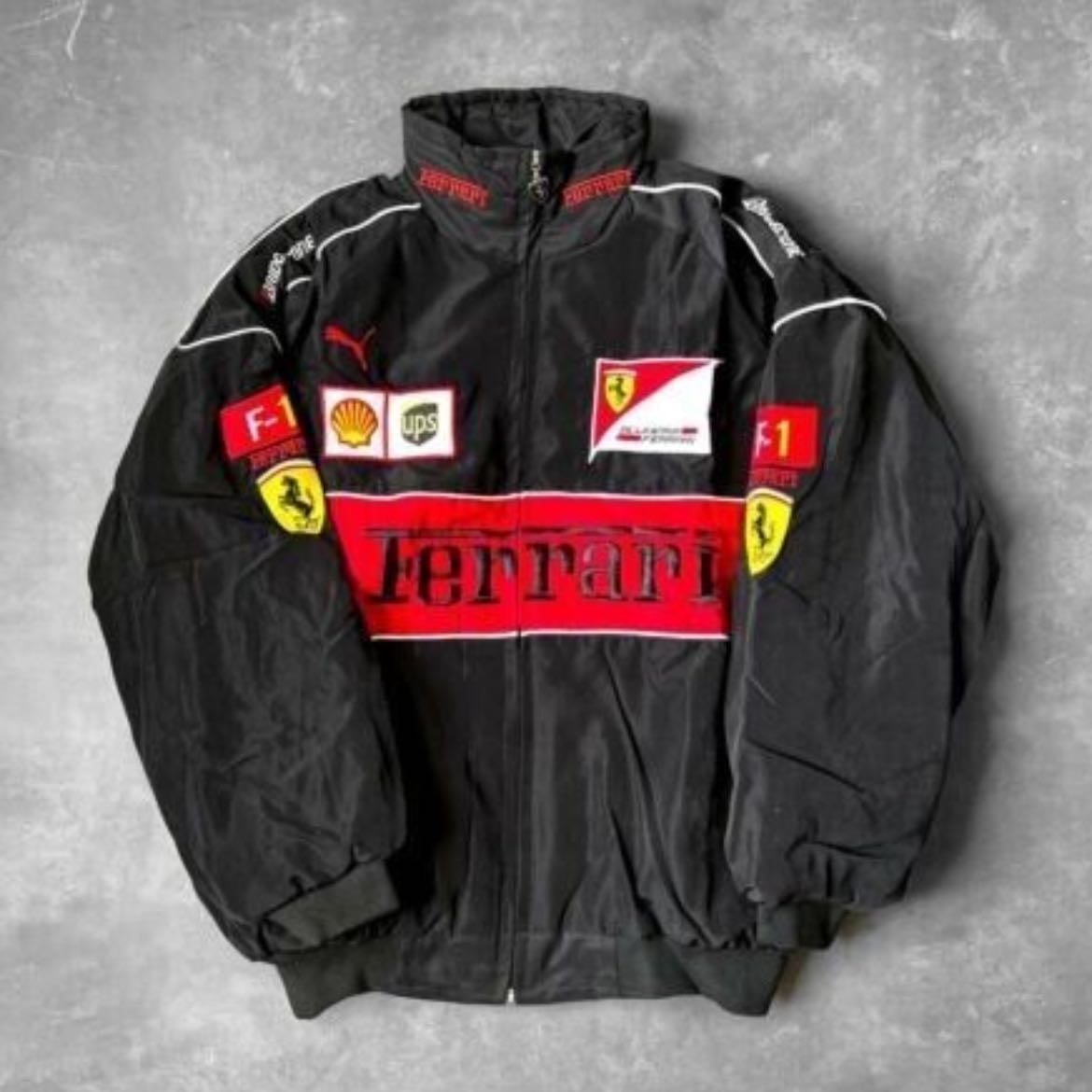 ferrari racing jacket - black
